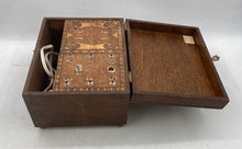 Load image into Gallery viewer, Vintage Brown Wooden Electric Shock Machine Electrotherapy Device Non Functional
