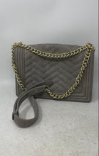 Load image into Gallery viewer, BCBG Womens Gray Inner Pockets Flap Shoulder Crossbody Handbag
