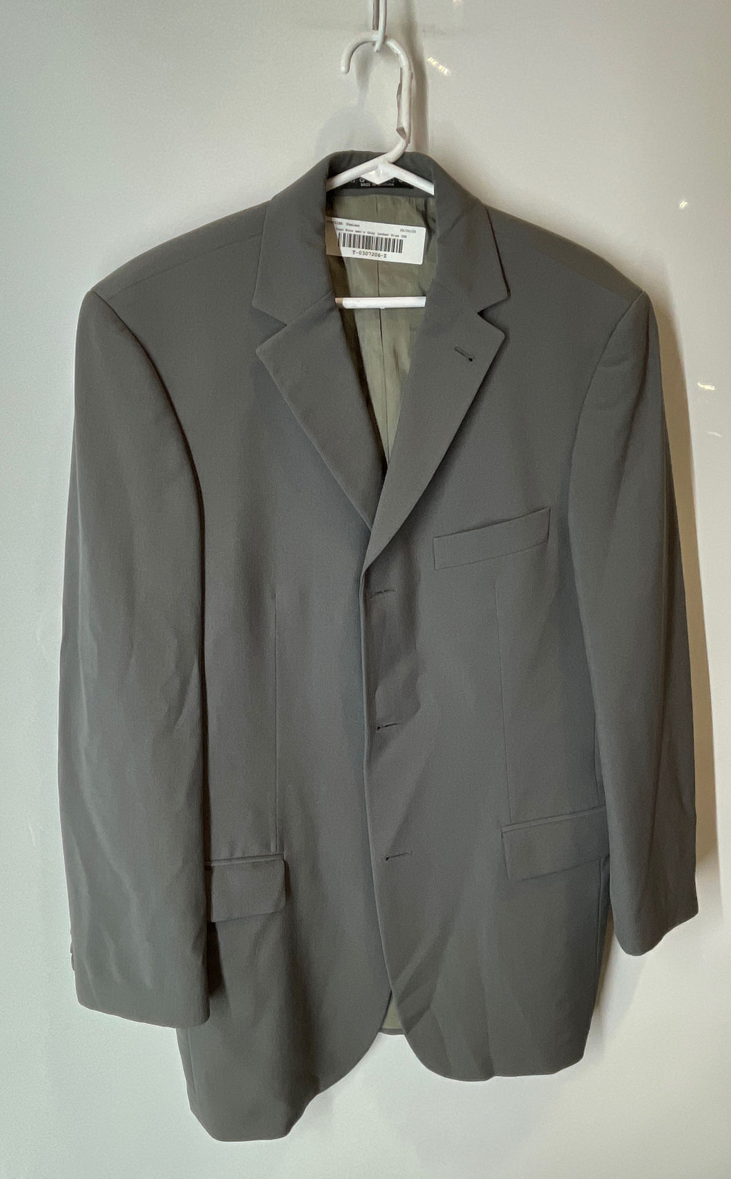 Hugo Boss Mens Gray Long Sleeve Notch Collar Pockets 3-Button Blazer Size 38R