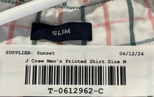 Load image into Gallery viewer, J.Crew Mens Multicolor Plaid Print Slim Fit Long Sleeve Button-Up Shirt Size M
