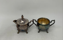 Load image into Gallery viewer, Vintage Sheridan Taunton Silversmiths Silver-Tone Cup Ceamer &amp; Teapot Set 3 Pcs
