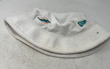 Load image into Gallery viewer, New Era Mens White NFL Miami Dolphins Team Court Sport Terry Bucket Cap Sz L/XL
