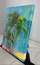 Load image into Gallery viewer, Decorative Framed Three Palm Trees Art Painting Signed By Melinda Bradshaw
