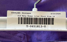 Load image into Gallery viewer, Old Navy Womens Lilac High-Rise Button Front Belt Loops Chino Shorts Size 14
