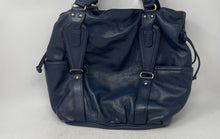 Load image into Gallery viewer, Michael Kors Womens Dark Blue Inner Pockets Double Handle Shoulder Handbag
