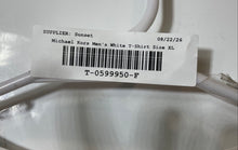 Load image into Gallery viewer, Michael Kors Mens White Shoulder Stripes Cotton Short Sleeve T-Shirt Size XL
