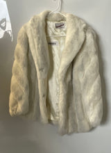 Load image into Gallery viewer, Donnybrook Womens Off White Plush Long Sleeve Shawl Collar Faux Fur Coat Size 7
