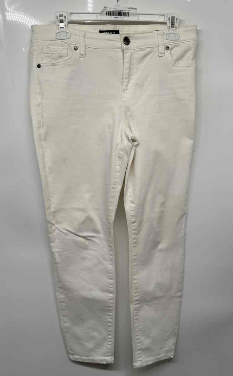 Buffalo David Bitton Womens White Aubrey Mid-Rise Ankle Jeans Pants Size 10/30