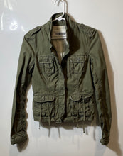 Load image into Gallery viewer, Abercrombie &amp; Fitch Womens Green Cotton Long Sleeve Utility Jacket Size M
