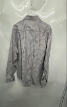 Load image into Gallery viewer, Bugatchi Uomo Mens Gray Leaf Print Cotton Long Sleeve Button-Up Shirt No Size
