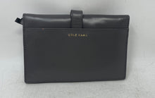 Load image into Gallery viewer, Cole Haan Womens Gray Leather Foldable Lined Large Clutch Bag With Coin Wallet
