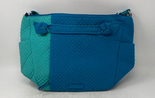 Load image into Gallery viewer, Vera Bradley Womens Green Blue Inner Pocket Adjustable Strap Shoulder Bag W/ Tag
