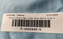 Load image into Gallery viewer, Calvin Klein Mens Light Blue Performance Non-Iron Dress Shirt Size L 16.5 34/35
