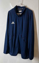 Load image into Gallery viewer, Adidas Mens Blue 1/2 Zip Long Sleeve Fleece Lined Activewear Jacket Size 3XL
