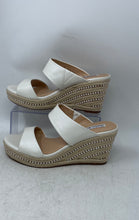 Load image into Gallery viewer, Charles David Womens Jae White Open Toe Wedge Platforms Sandals Size 10M
