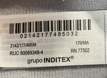 Load image into Gallery viewer, Zara Womens Gray Knitted Sequin 3/4 Sleeve Polo Pullover Sweater Size Medium

