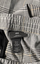 Load image into Gallery viewer, H&amp;M Womens Gray Multi Plaid Slim Fit Straight Leg Drawstring Ankle Pants Size M

