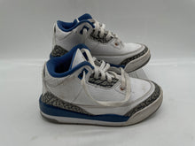 Load image into Gallery viewer, Nike Kids Air Jordan 3 Retro DM0966-148 White Blue Sneaker Shoes Size 12C
