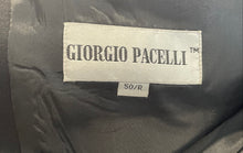 Load image into Gallery viewer, Giorgio Pacelli Mens Black Long Sleeve Notch Lapel Four-Button Blazer Size 50/R
