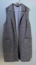 Load image into Gallery viewer, Alfani Womens Gray Heather Sleeveless Notch Lapel Open Front Vest Size Large
