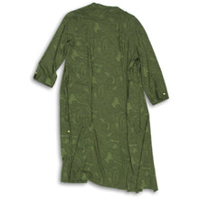 Load image into Gallery viewer, Liz Claiborne Womens Green Black Paisley Open Front Cardigan Sweater Size L
