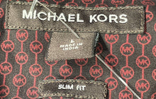 Load image into Gallery viewer, Michael Kors Mens Burgundy Long Sleeve Slim Fit Button-Up Shirt Size Large
