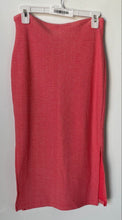 Load image into Gallery viewer, Bebe Womens Orange Textured Pull-On Side Slit Maxi Skirt Size Medium
