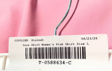Load image into Gallery viewer, Zara Womens Pink Back Slit Side Zip Straight &amp; Pencil Skirt Size Large
