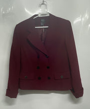 Load image into Gallery viewer, Morgan Taylor Womens Red Notch Lapel Double Breasted Blazer Jacket Size 8P
