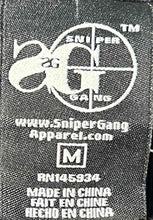 Load image into Gallery viewer, Sniper Gang Mens Black Graphic Print Cotton Crew Neck Pullover T-Shirt Size M
