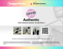 Load image into Gallery viewer, Authentic Tory Burch Womens Carter White Blue Leather Sneakers Shoes Size 9 M
