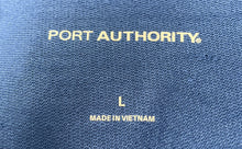 Load image into Gallery viewer, Port Authority Mens Microterry Blue 1/4 Zip Long Sleeve Pullover Jacket Size L
