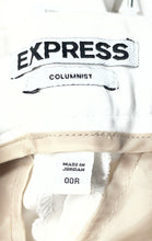 Load image into Gallery viewer, Express Womens White Flat Front Pockets Straight Leg Trouser Pants Size 00R
