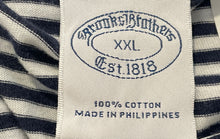 Load image into Gallery viewer, Brooks Brothers Mens Black White Striped Short Sleeve Pullover T-Shirt Size XXL
