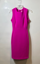 Load image into Gallery viewer, Calvin Klein Womens Pink Sleeveless Crew Neck Back Zip Sheath Dress Size 4
