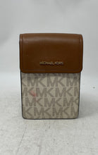 Load image into Gallery viewer, Michael Kors Womens Beige Brown Signature Print Adjustable Strap Crossbody Bag
