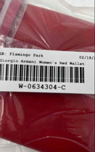 Load image into Gallery viewer, Giorgio Armani Womens Red Folding Trifold Makeup Brush Pouch Bag
