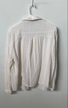 Load image into Gallery viewer, Zara Womens Ivory Long Sleeve Collared Button Front Blouse Top Size Large

