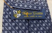 Load image into Gallery viewer, Furio Gianni Mens Blue Floral Handmade Adjustable Long Formal Designer Tie
