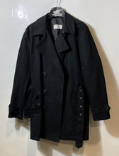 Load image into Gallery viewer, Asos Design Womens Black Long Sleeve Belted Double-Breasted Trench Coat Size M
