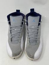 Load image into Gallery viewer, Authentic Nike Mens Jordan 12 Retro Gray White Sneaker Shoes Size 10.5 Damaged
