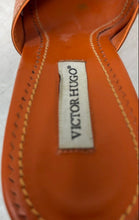 Load image into Gallery viewer, Victor Hugo Womens Orange Open Toe Wedge Heel Slip-On Slide Sandals Size 7.5
