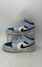 Load image into Gallery viewer, Nike Kids Air Jordan 1 Mid 555112-401 Blue Black White Sneaker Shoes Size 6.5Y
