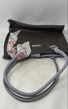 Load image into Gallery viewer, Calvin Klein Womens Brown Purple Monogram Inner Pockets Magnetic Shoulder Bag
