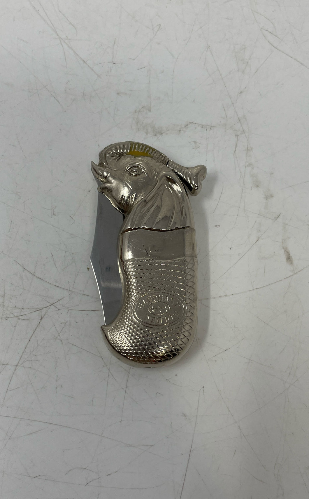 Elephant Shape Silver-Tone Collectible Folding Pocket Knife Not Tested