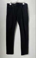 Load image into Gallery viewer, Armani Exchange Mens Black Dark Wash Slim Fit Straight Leg Jeans Size 33
