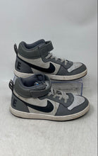 Load image into Gallery viewer, Nike Boys Court Borough Mid 870026-009 Gray Leather Sneaker Shoes Size 1Y
