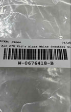 Load image into Gallery viewer, Nike Boys Air Max 270 DD1646-002 Black White Slip-On Low Top Sneaker Shoes Sz 9C
