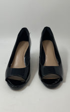 Load image into Gallery viewer, Kelly &amp; Katie Womens Sovena Black Open Toe Formal Wedge Pump Heels Size 6.5

