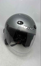 Load image into Gallery viewer, HJC Metallic Silver DOT Approved Open-Face Clear Visor Motorcycle Helmet Size L
